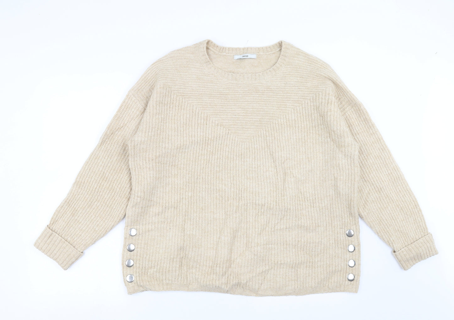 George Womens Beige  Knit Pullover Jumper Size 20