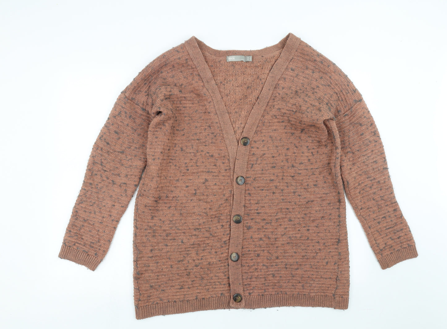 ASOS Womens Brown  Knit Cardigan Jumper Size 8