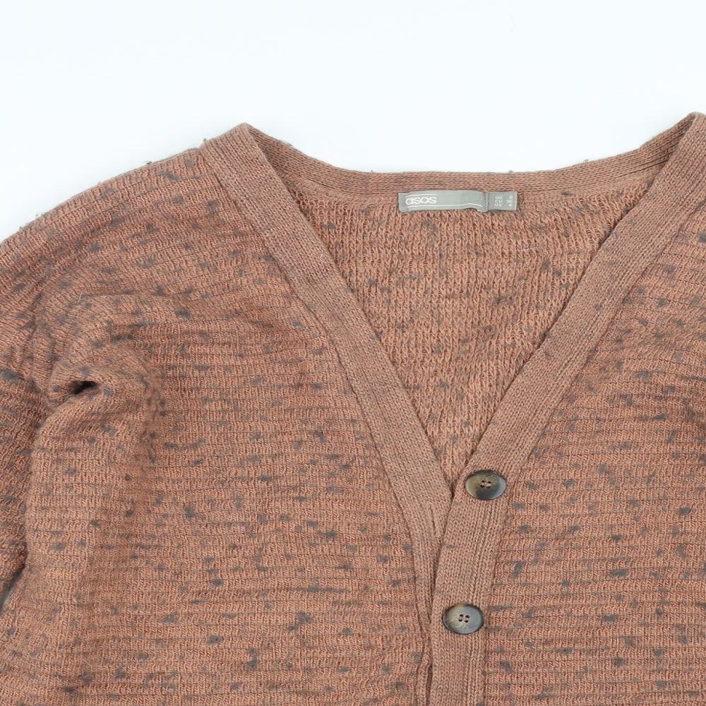 ASOS Womens Brown  Knit Cardigan Jumper Size 8