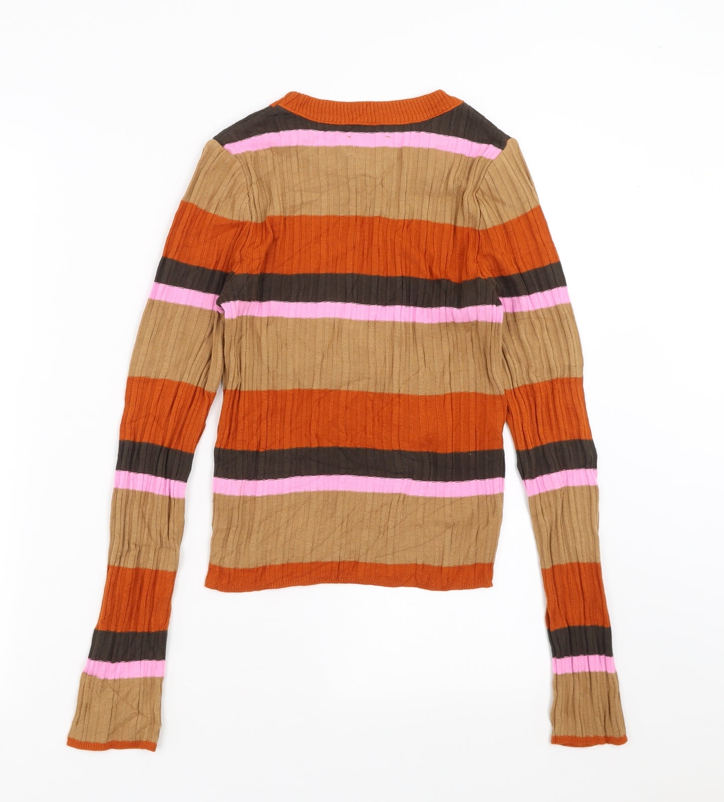 ASOS Womens Multicoloured Striped Knit Pullover Jumper Size 6