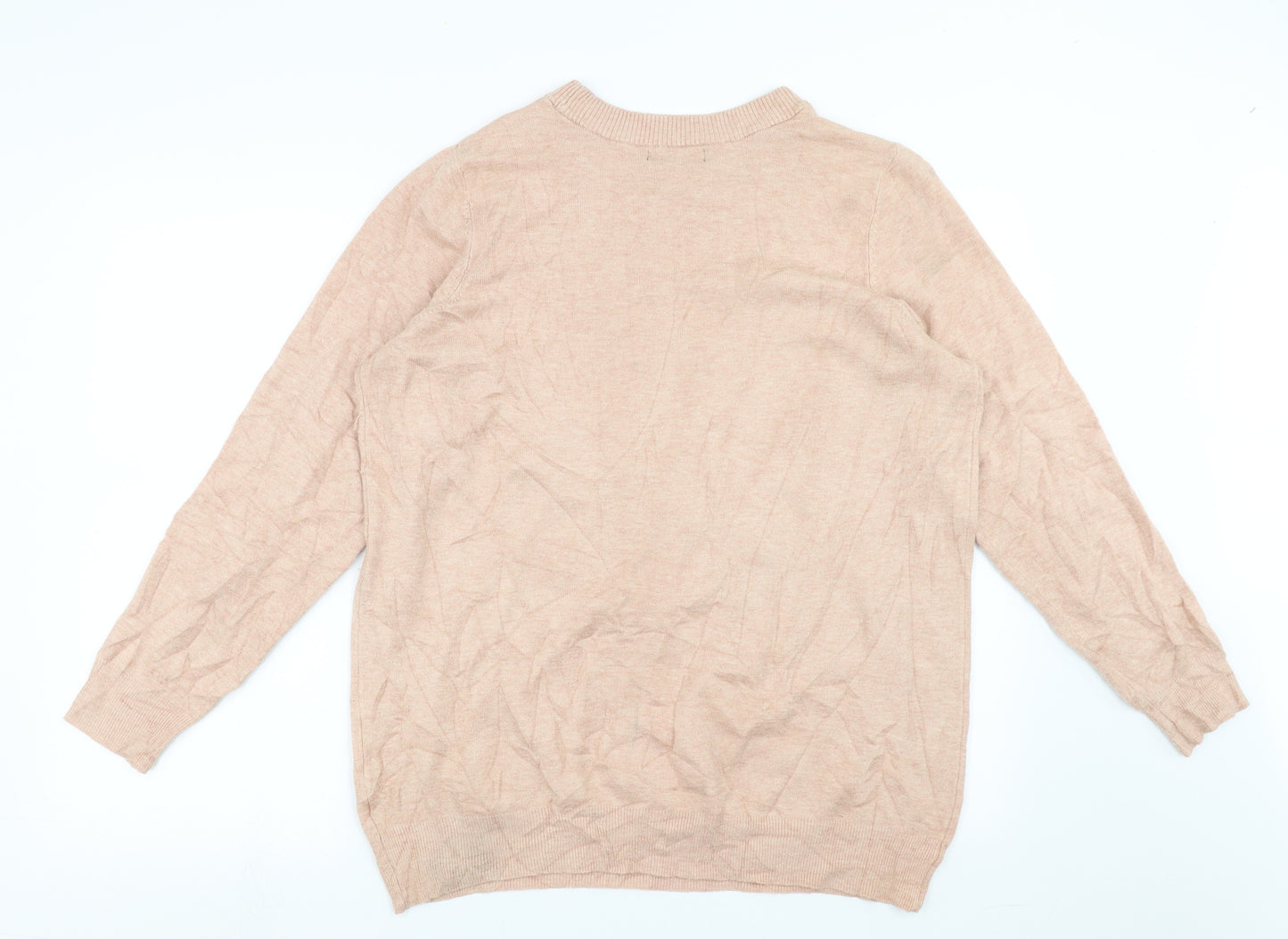 F&F Womens Pink  Knit Pullover Jumper Size 18  - bow detail