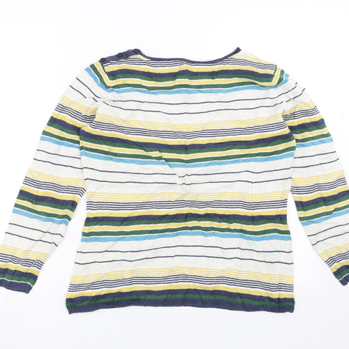 never fear Womens Multicoloured Striped  Pullover Jumper Size 14