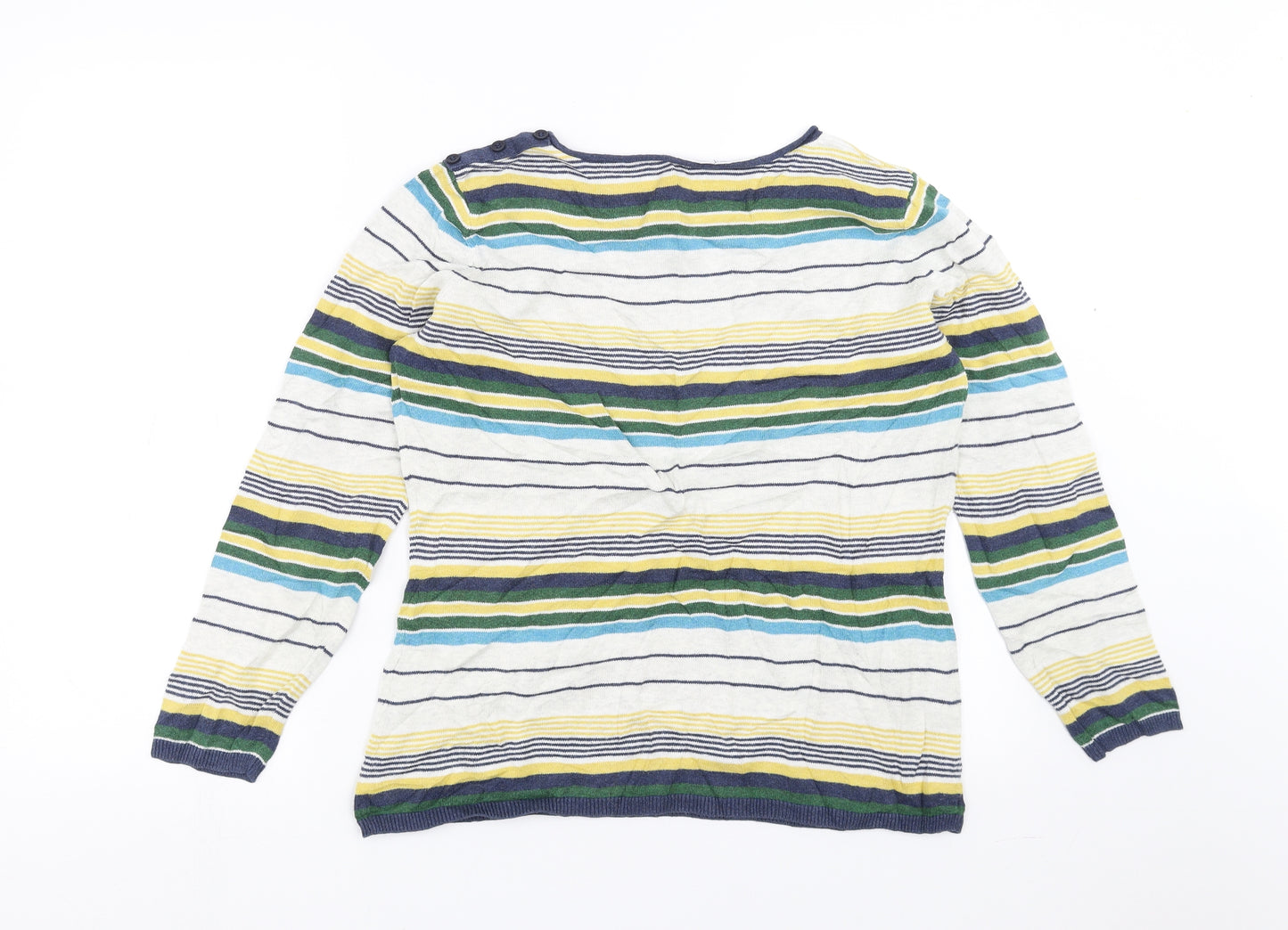never fear Womens Multicoloured Striped  Pullover Jumper Size 14