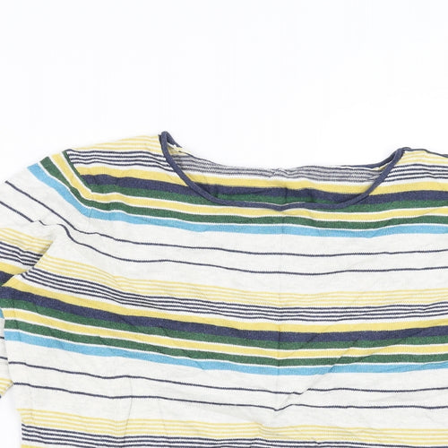 never fear Womens Multicoloured Striped  Pullover Jumper Size 14