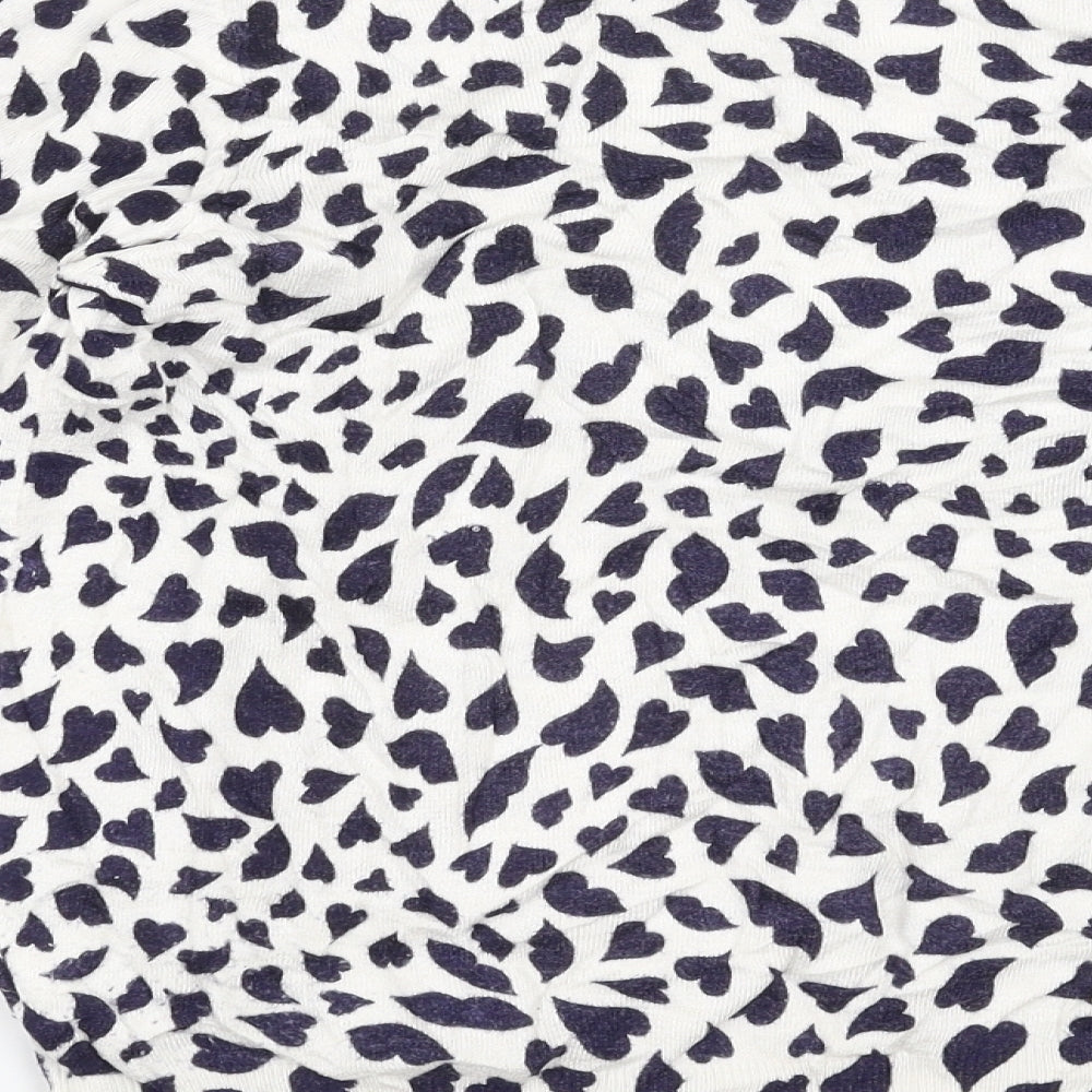 Marks and Spencer Womens White  Knit Pullover Jumper Size 14  - heart pattern