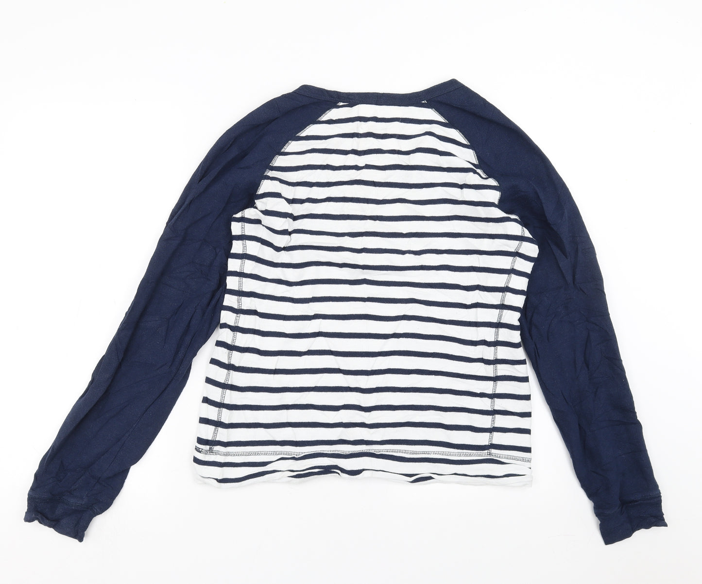 NEXT Womens Blue Striped  Basic T-Shirt Size 12