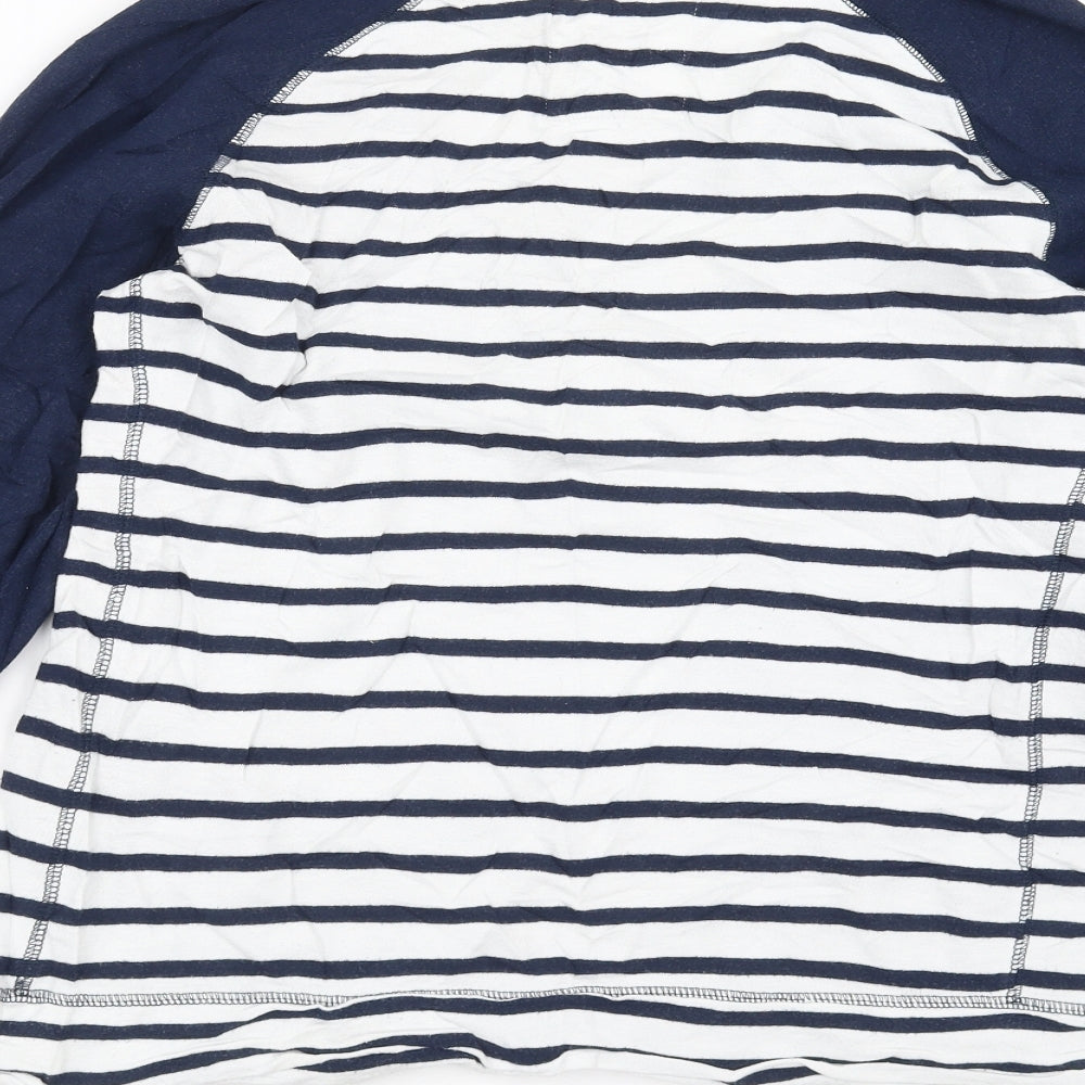 NEXT Womens Blue Striped  Basic T-Shirt Size 12