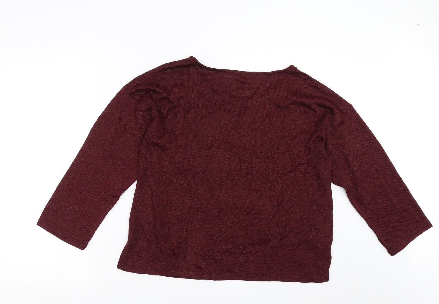 Mango Womens Red  Knit Pullover Jumper Size M