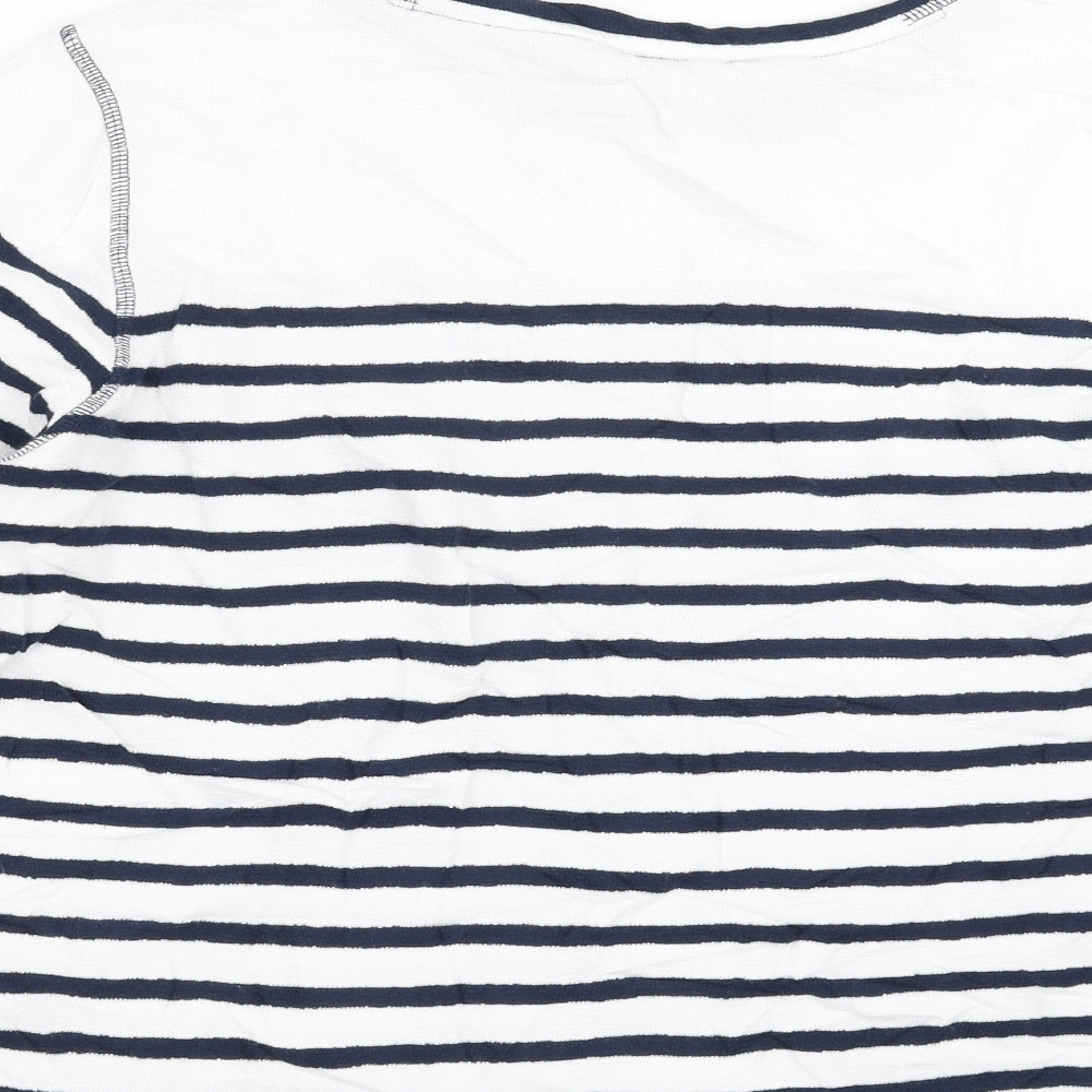 Marks and Spencer Womens Blue Striped  Pullover Sweatshirt Size 20