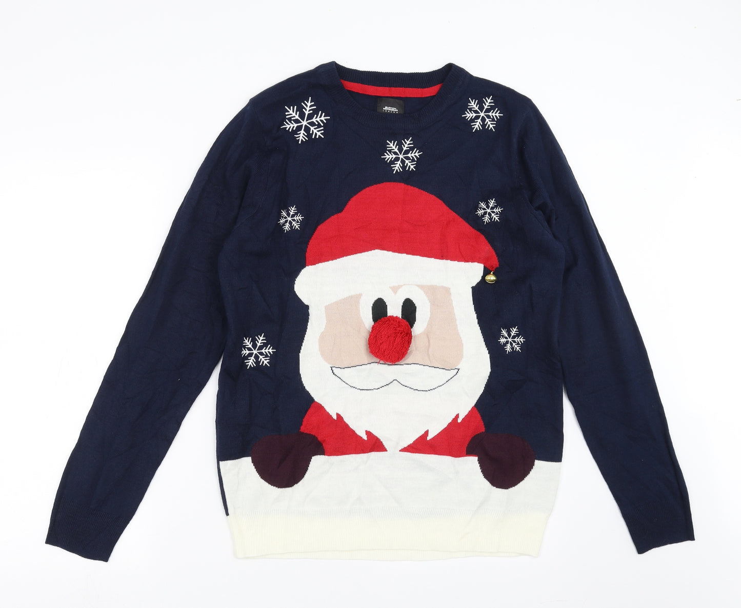 Burton Mens Blue  Knit Pullover Jumper Size M  - Christmas jumper