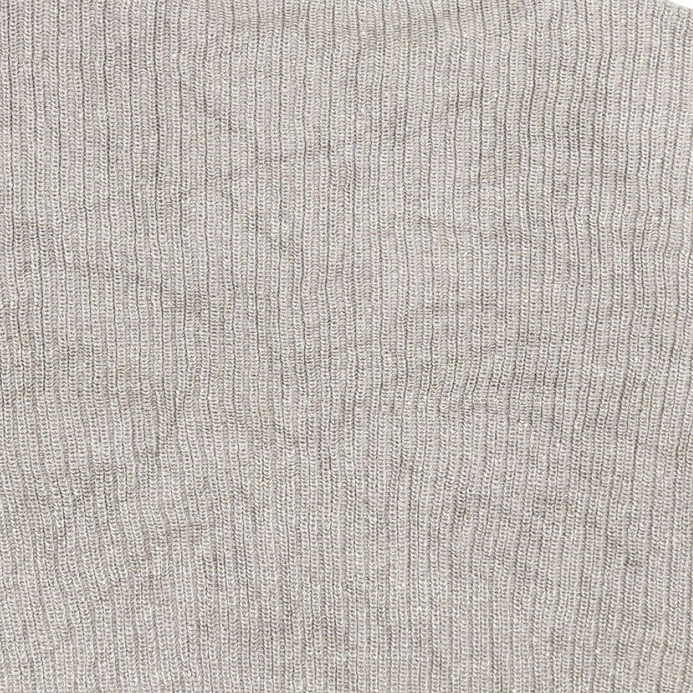 Madeleine Womens Beige  Knit Pullover Jumper Size 14