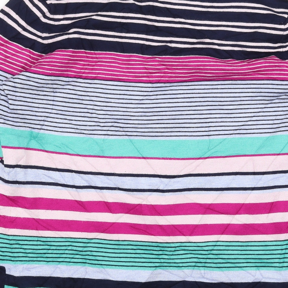M&Co Womens Multicoloured Striped Knit Pullover Jumper Size 14