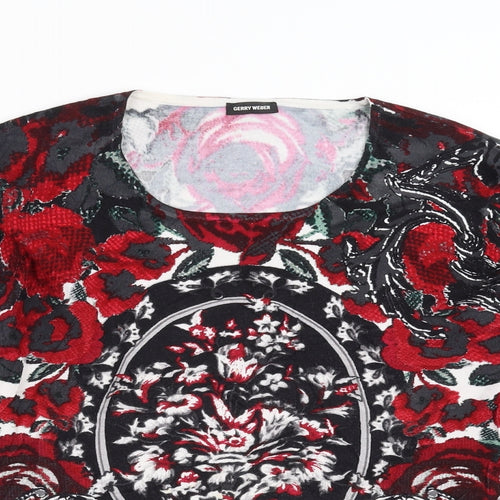 Gerry Weber Womens Black Floral  Pullover Jumper Size 12