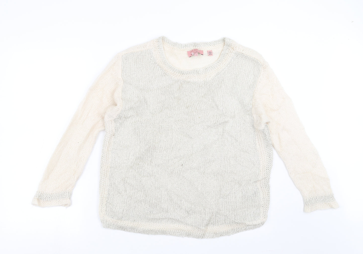 Ted Baker Womens Ivory  Knit Pullover Jumper Size L