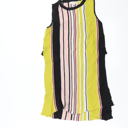 River Island Girls Multicoloured Striped  Tunic Blouse Size 9-10 Years  - open sides