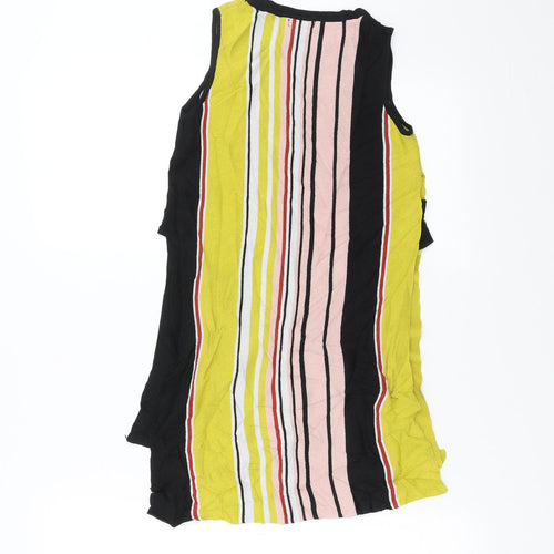 River Island Girls Multicoloured Striped  Tunic Blouse Size 9-10 Years  - open sides