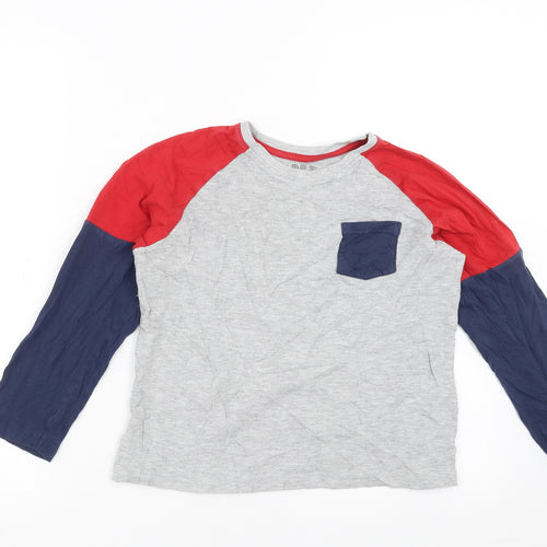 Matalan Boys Grey Solid   Pyjama Top Size 11 Years