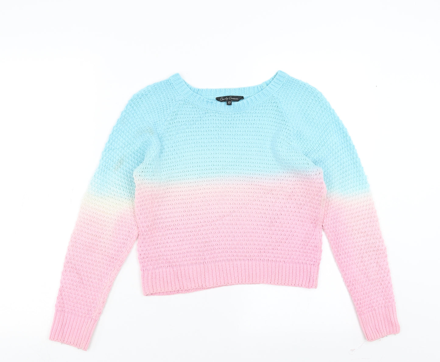 Candy Couture Girls Pink  Knit Pullover Jumper Size 15 Years
