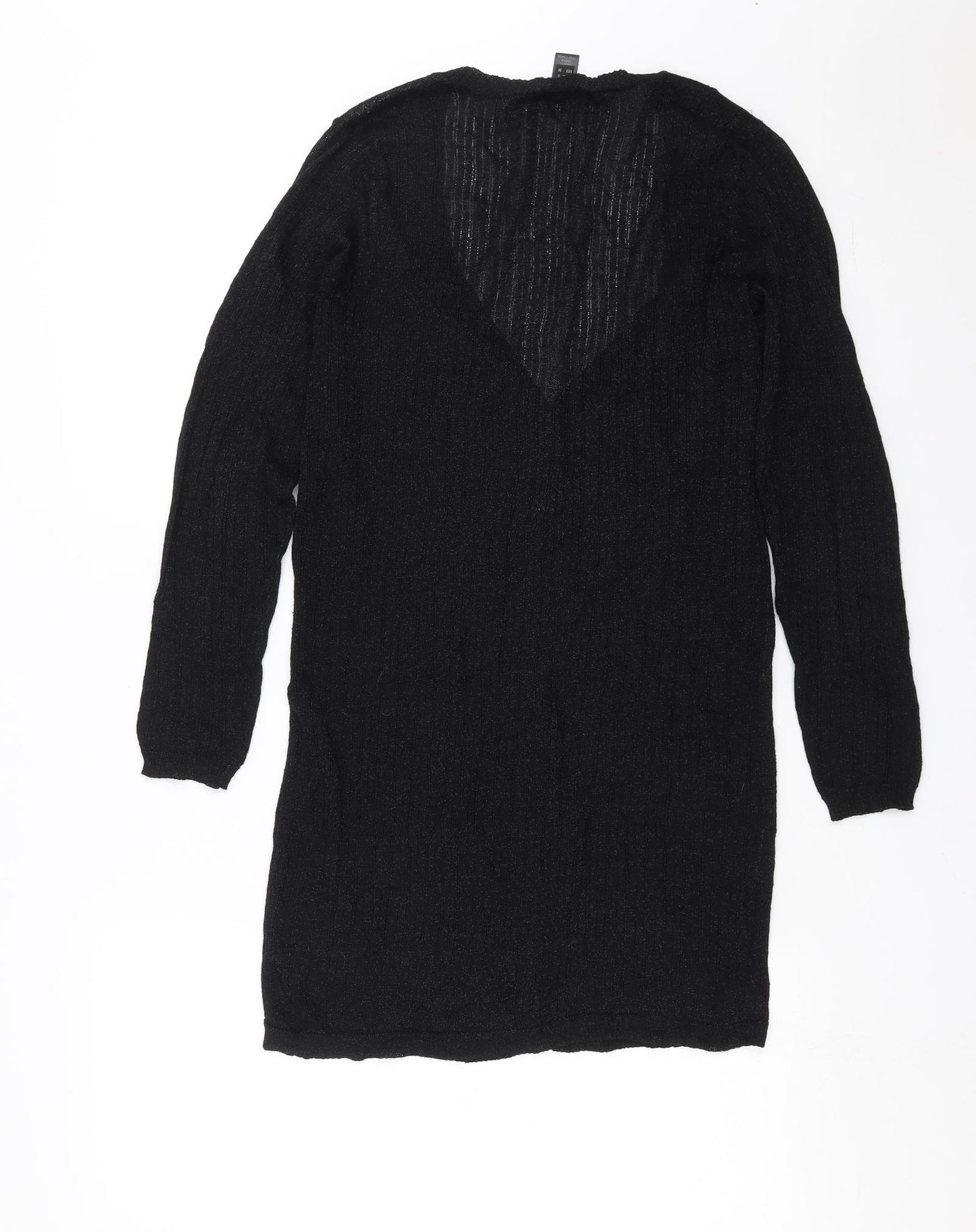 Mango Womens Black  Knit Cardigan Jumper Size M