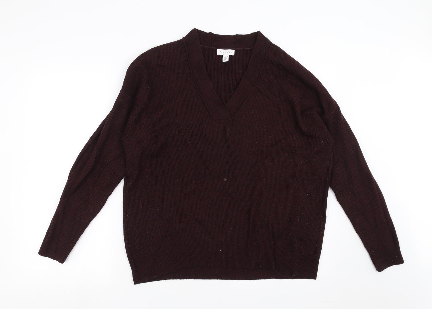 Topshop Womens Purple  Knit Pullover Jumper Size S