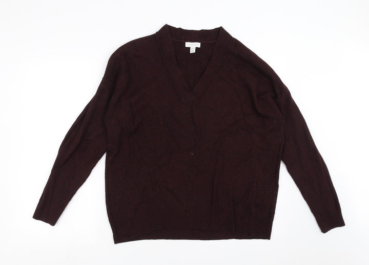 Topshop Womens Purple  Knit Pullover Jumper Size S