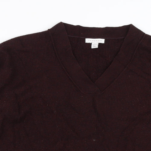 Topshop Womens Purple  Knit Pullover Jumper Size S