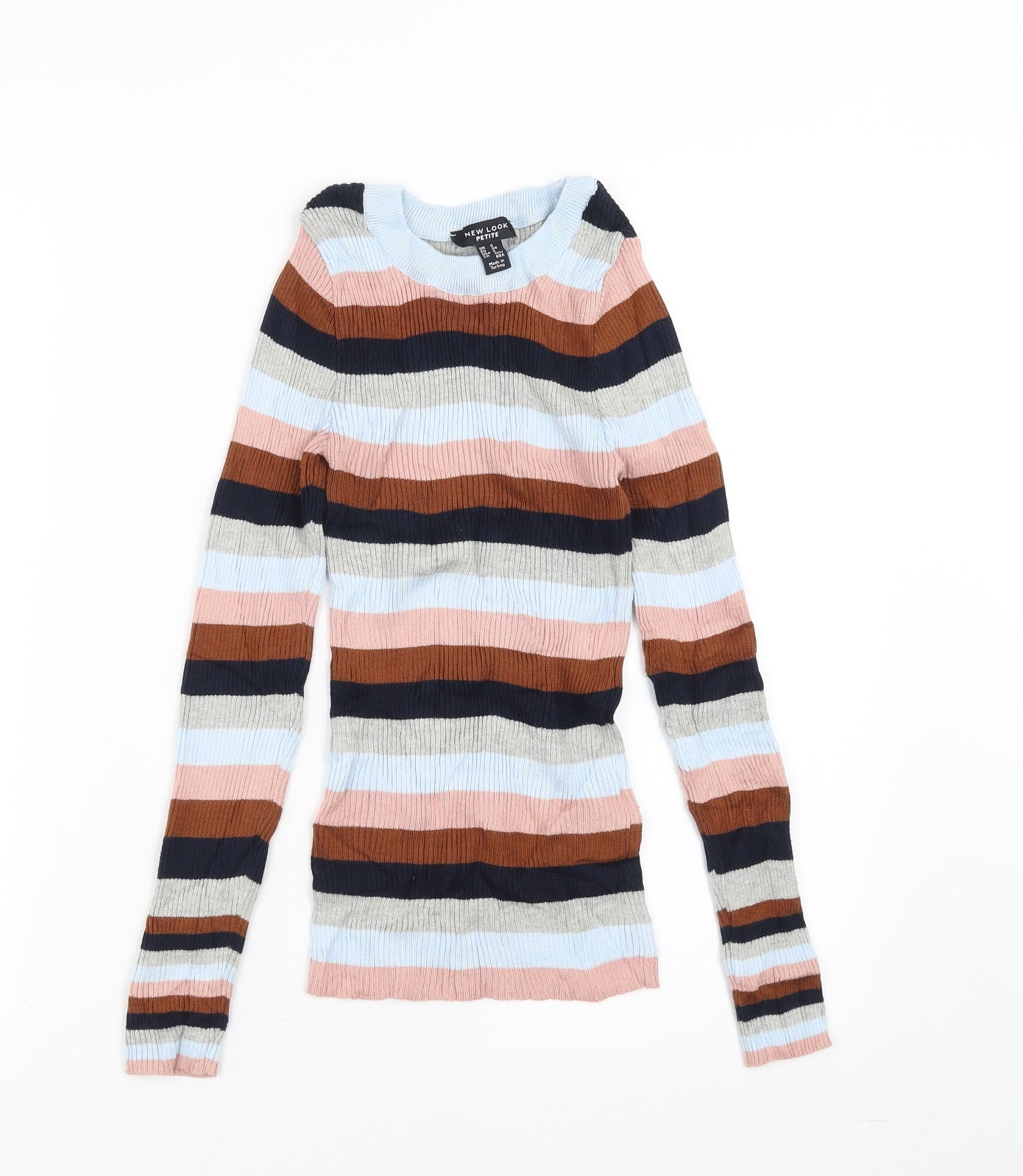 New Look Womens Multicoloured Striped  Pullover Jumper Size 6