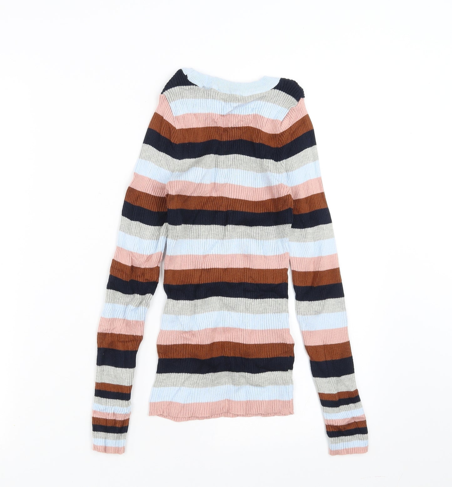 New Look Womens Multicoloured Striped  Pullover Jumper Size 6