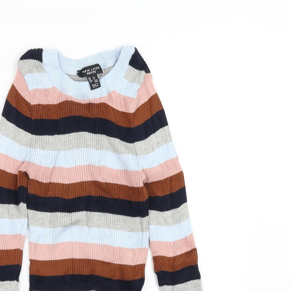New Look Womens Multicoloured Striped  Pullover Jumper Size 6