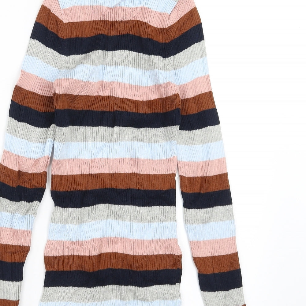 New Look Womens Multicoloured Striped  Pullover Jumper Size 6