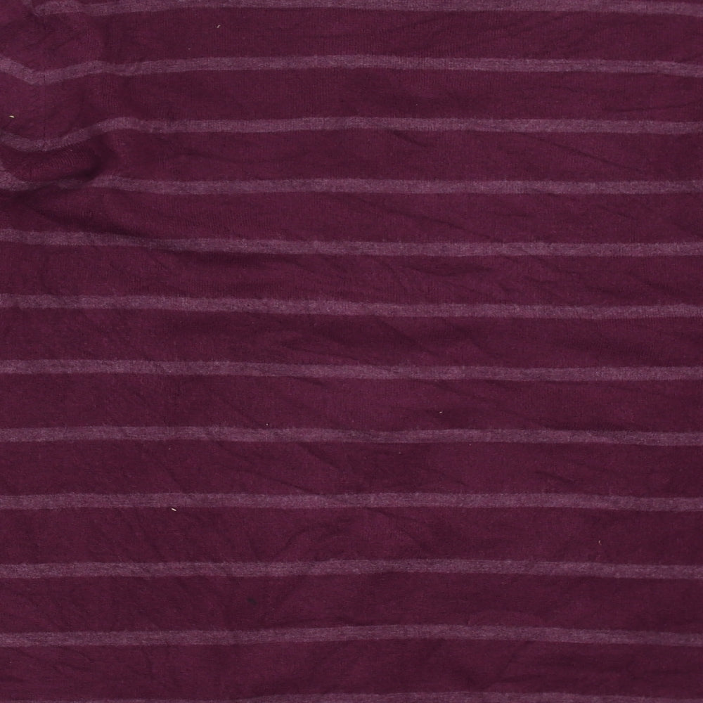 Marks and Spencer Mens Purple Striped Knit Pullover Jumper Size XL