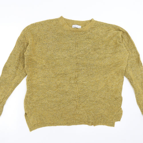 Papaya Womens Yellow  Knit Pullover Jumper Size M