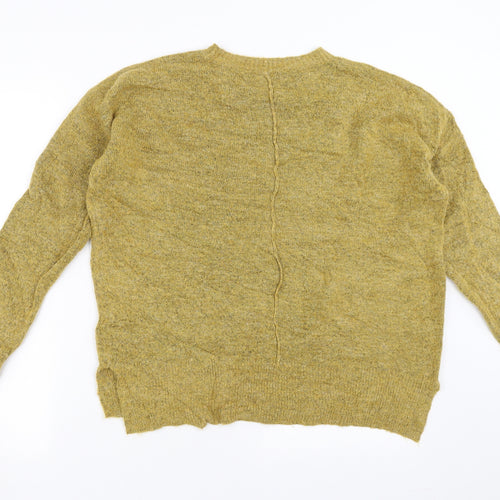 Papaya Womens Yellow  Knit Pullover Jumper Size M