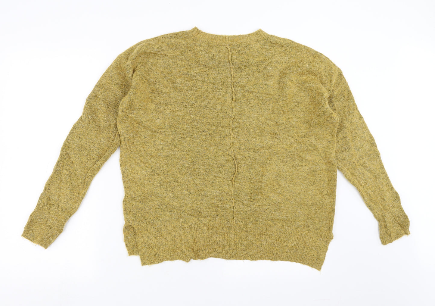 Papaya Womens Yellow  Knit Pullover Jumper Size M
