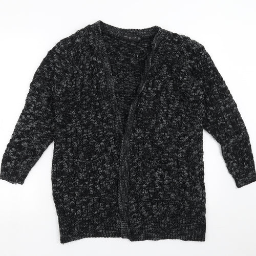 Pura Moda Womens Black  Knit Cardigan Jumper Size M