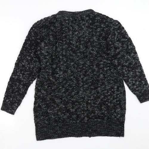 Pura Moda Womens Black  Knit Cardigan Jumper Size M