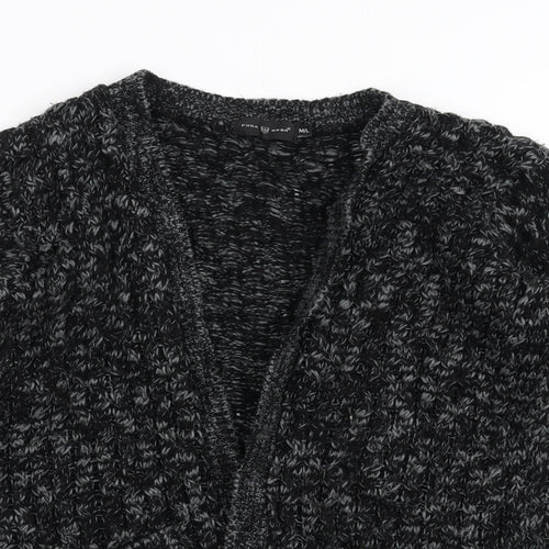 Pura Moda Womens Black  Knit Cardigan Jumper Size M