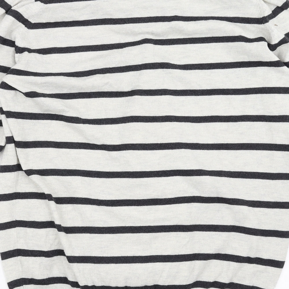 mamas & papas Womens Beige Striped Knit Pullover Jumper Size 12