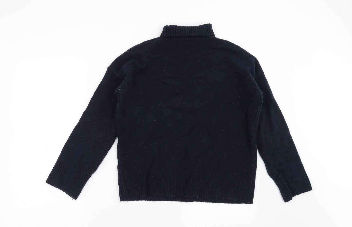 Marks and Spencer Womens Blue  Knit Pullover Jumper Size S  - Lace Detail