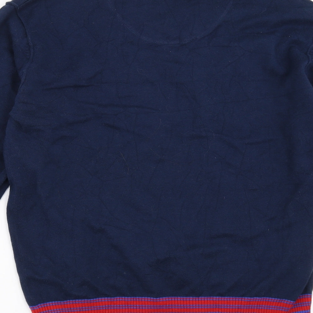 JUNK de LUXE Mens Blue  Knit Pullover Jumper Size XL