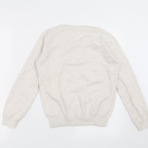 PEP&CO Girls Beige  Knit Pullover Jumper Size 12 Years  - Button detail