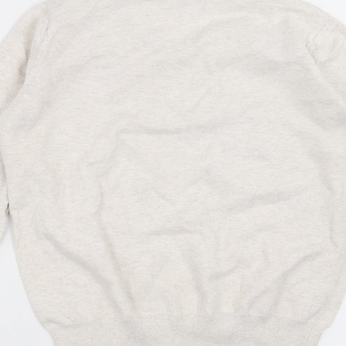 PEP&CO Girls Beige  Knit Pullover Jumper Size 12 Years  - Button detail