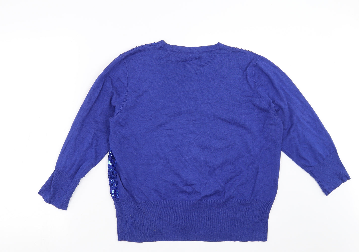Red Herring Womens Blue   Cardigan Jumper Size 18  - sequins
