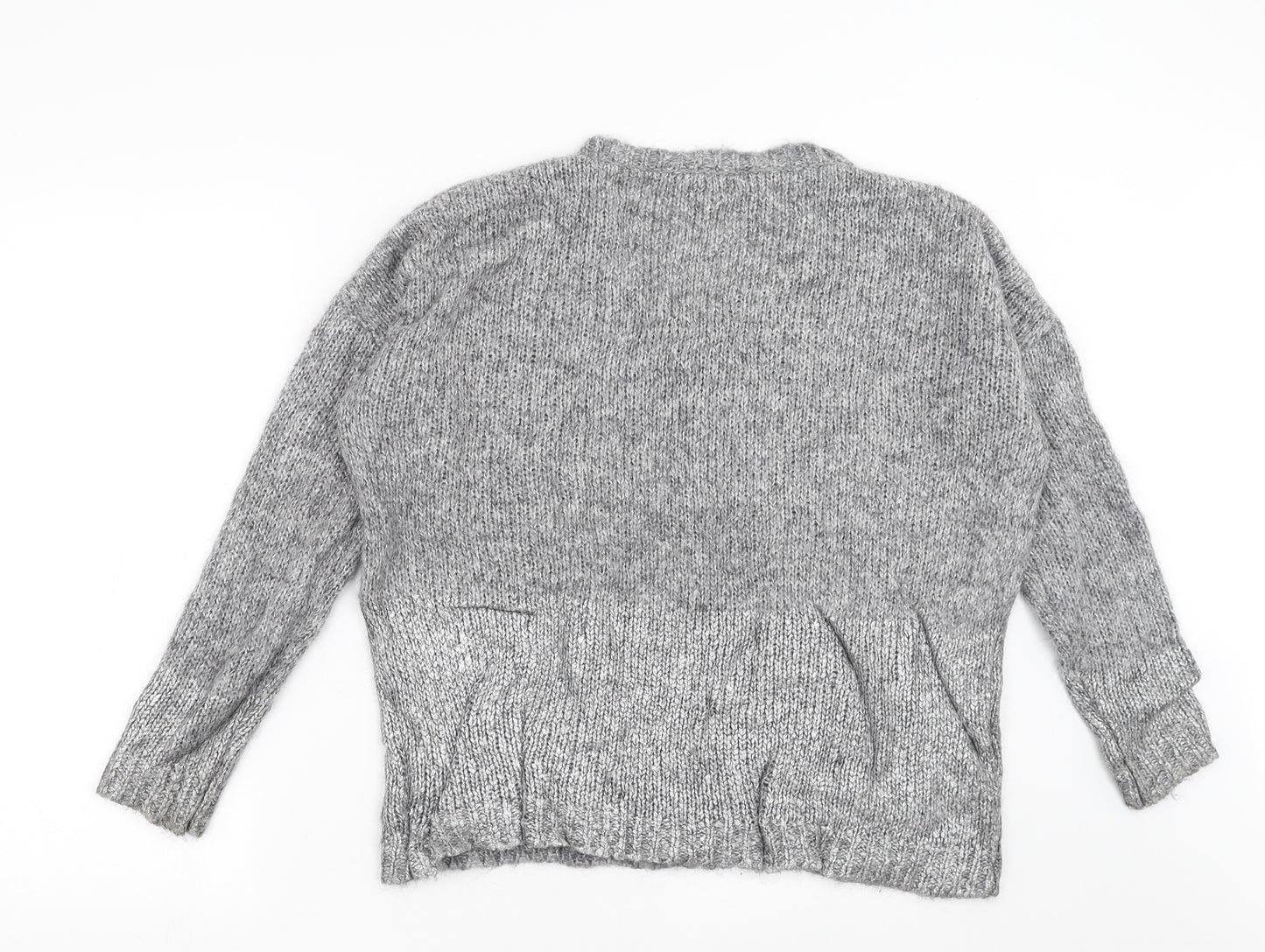 Mint Velvet Womens Grey  Knit Pullover Jumper Size 14