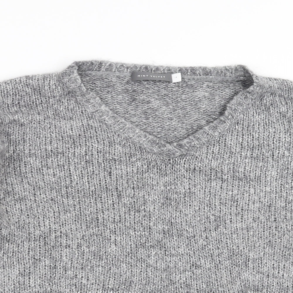 Mint Velvet Womens Grey  Knit Pullover Jumper Size 14