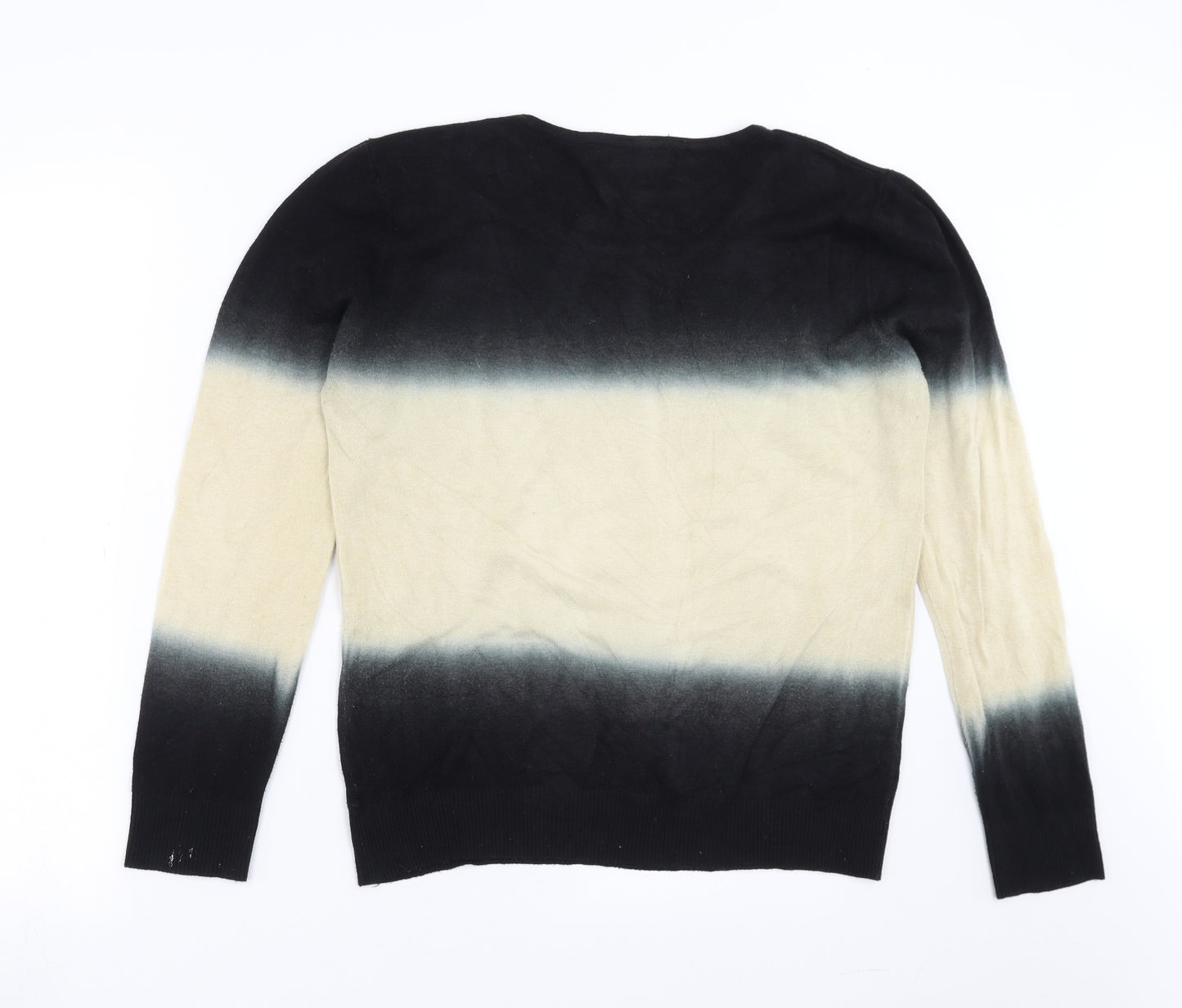 JUST ELEGANCE Womens Black  Knit Pullover Jumper Size L  - beaded