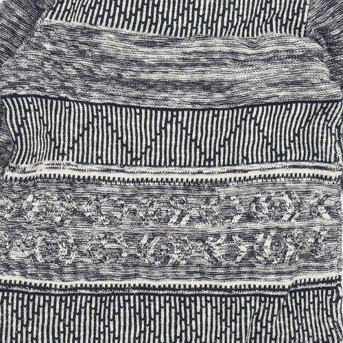 Matalan Womens Blue Geometric Knit Pullover Jumper Size 12