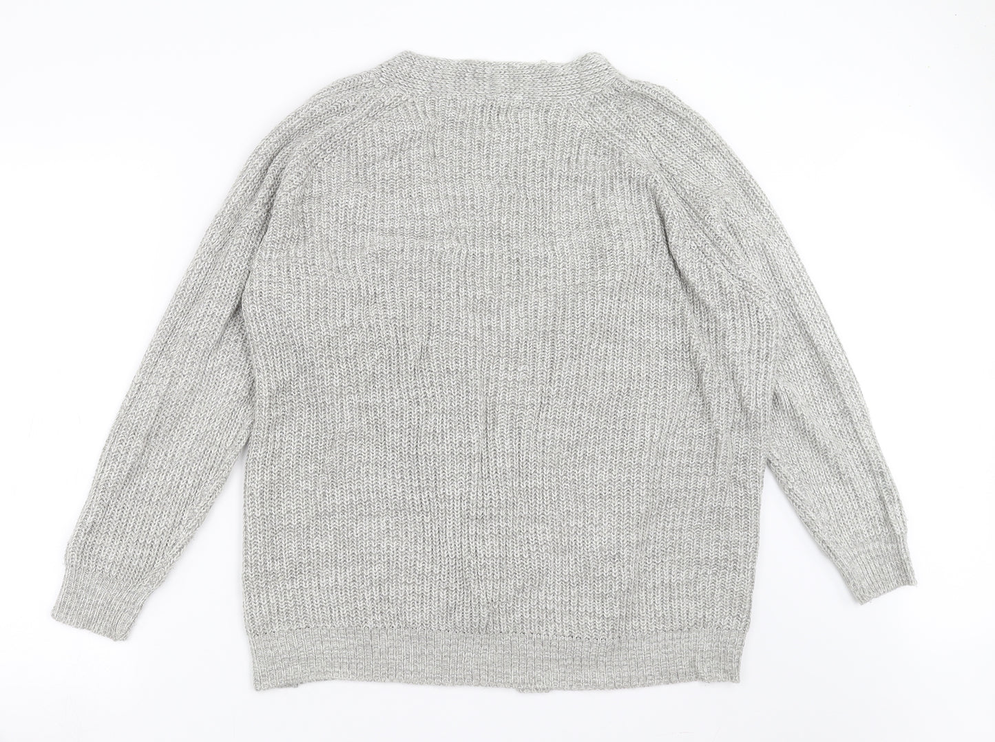 Papaya Womens Grey  Knit Pullover Jumper Size XL
