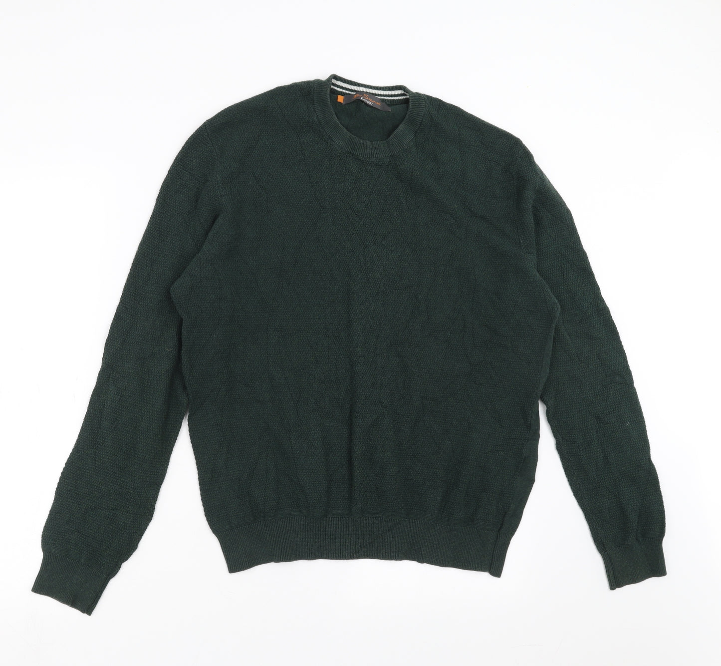 Ben Sherman Mens Green  Knit Pullover Jumper Size L