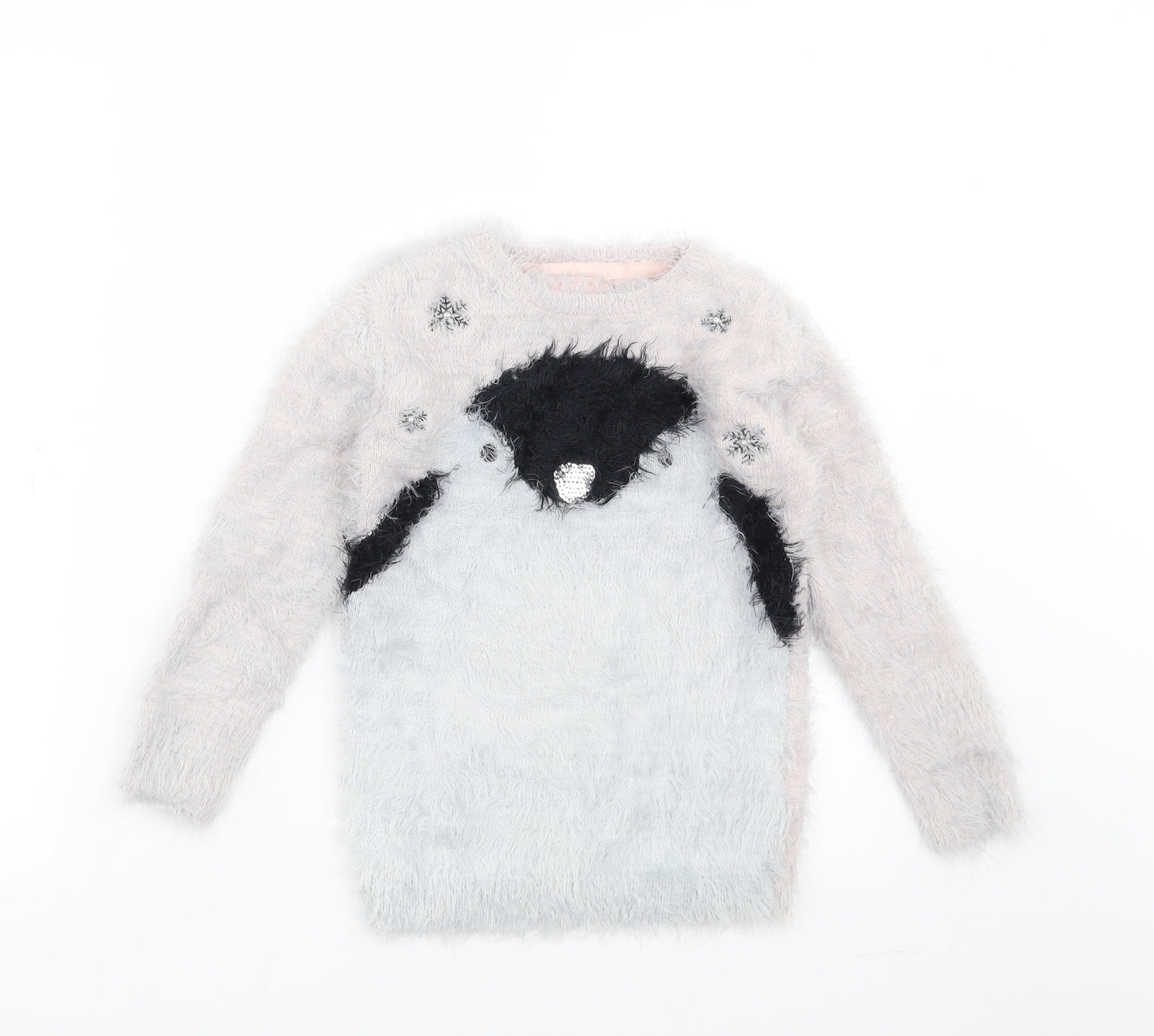 Young Dimension Girls Pink   Pullover Jumper Size 8-9 Years  - penguin
